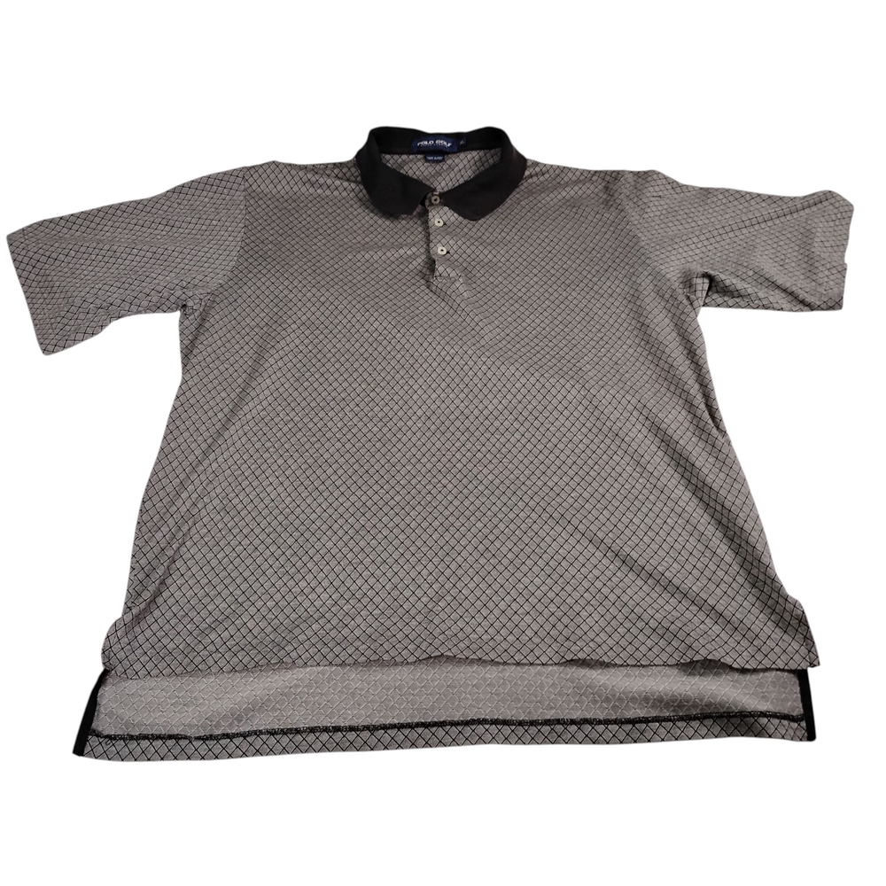 Polo Golf Black and Grey Short Sleeve Shirt - XL